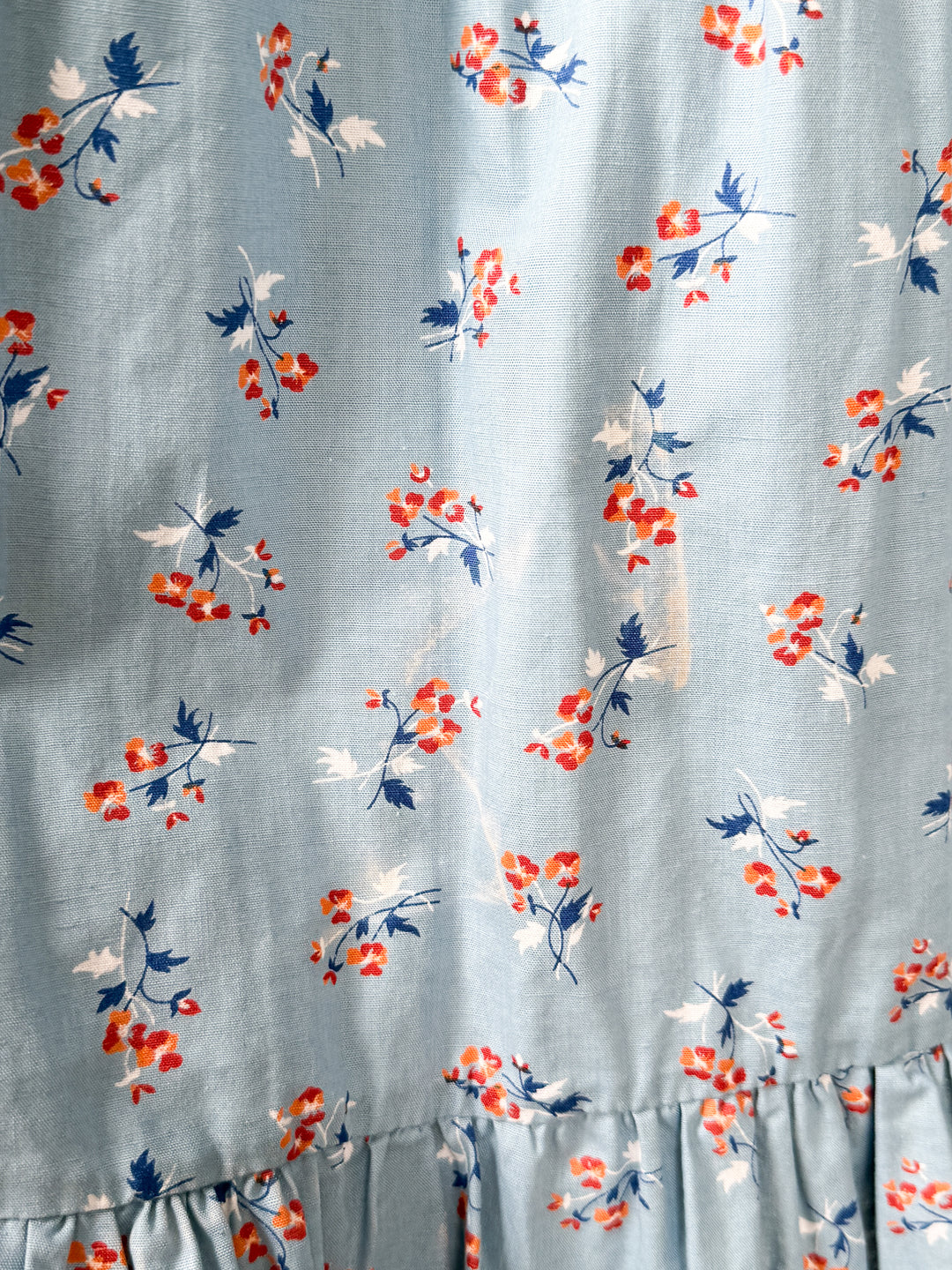Insanely Beautiful Precious Monet London 1970s Cotton Smock Maxi Dress