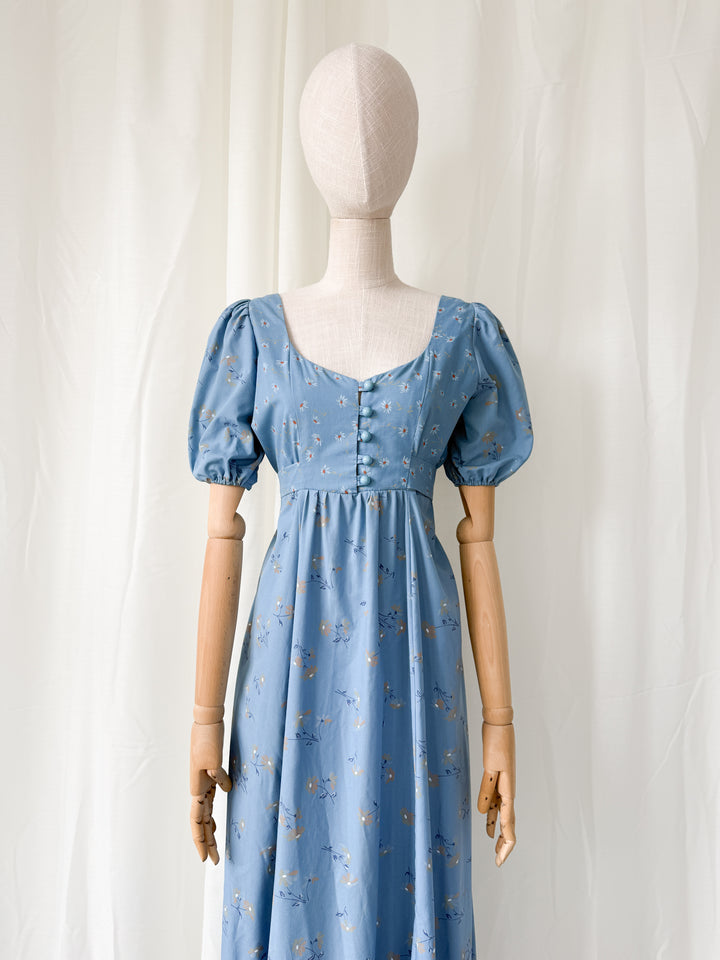 Divine 1970s Cotton Shelena Floral Maxi Dress