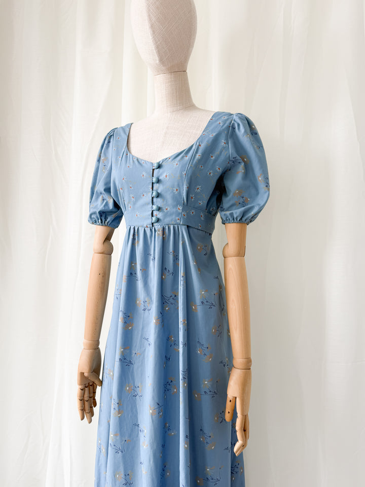 Divine 1970s Cotton Shelena Floral Maxi Dress