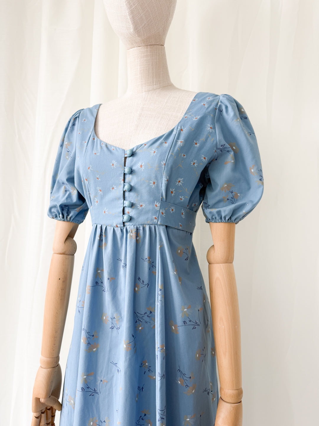 Divine 1970s Cotton Shelena Floral Maxi Dress