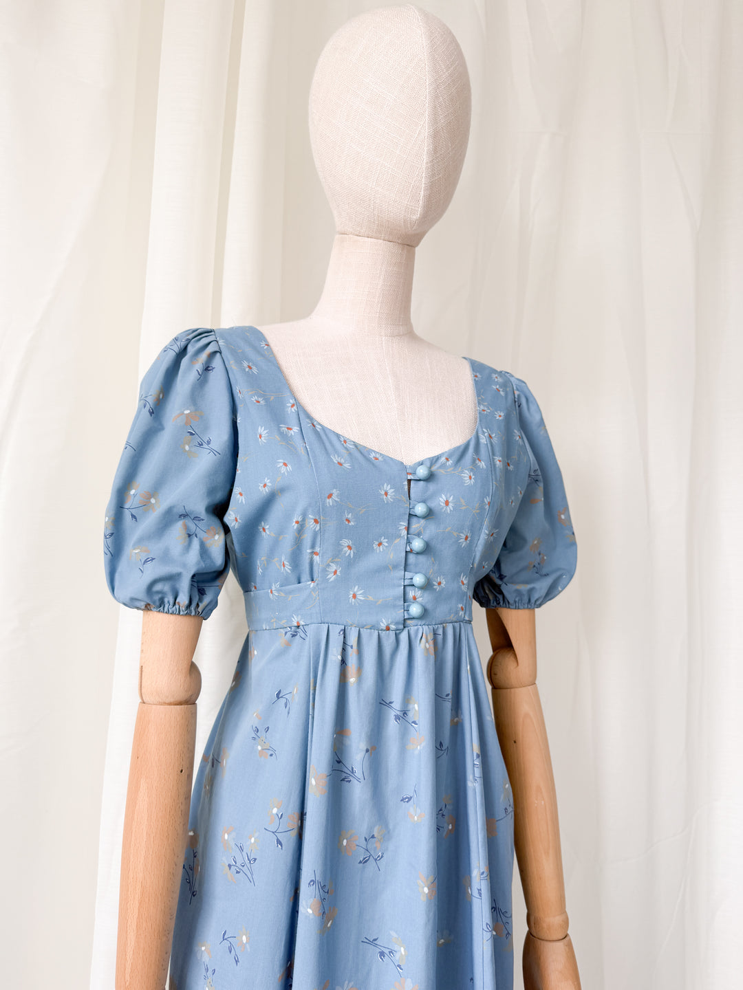 Divine 1970s Cotton Shelena Floral Maxi Dress