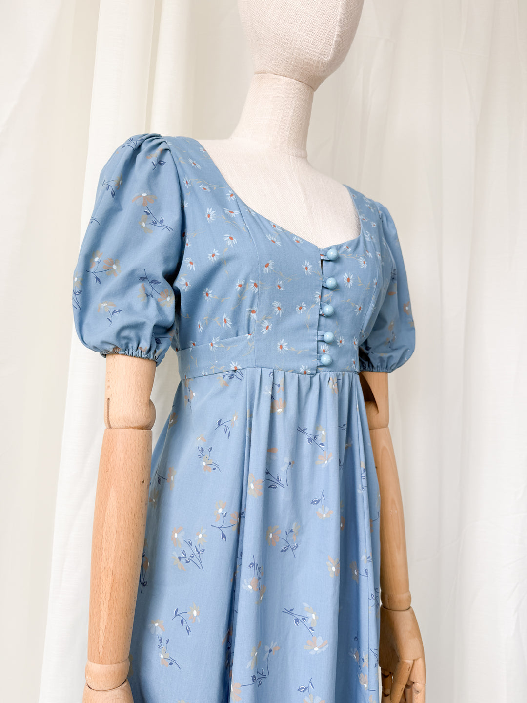 Divine 1970s Cotton Shelena Floral Maxi Dress