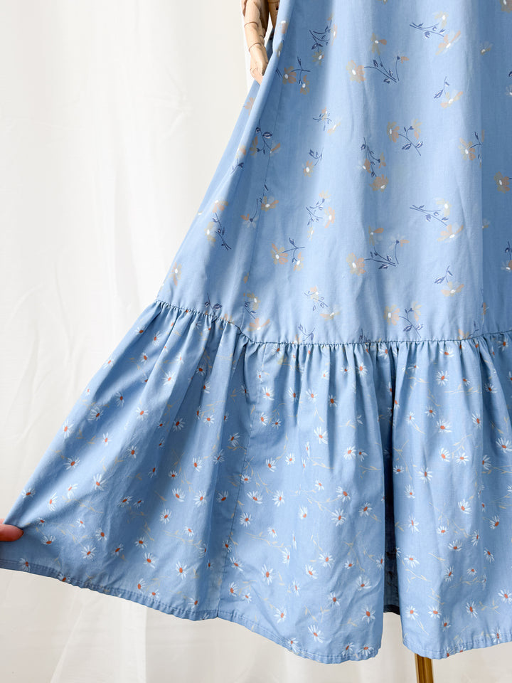 Divine 1970s Cotton Shelena Floral Maxi Dress