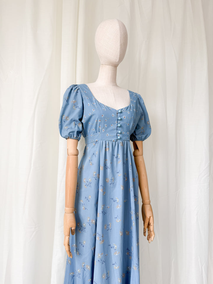 Divine 1970s Cotton Shelena Floral Maxi Dress