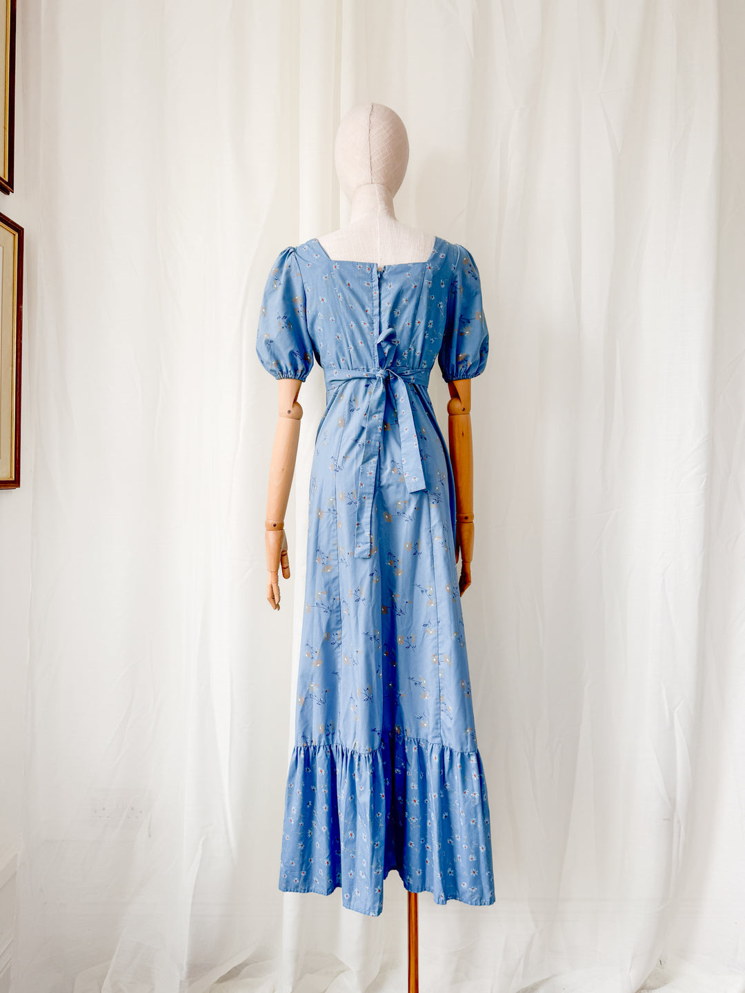 Divine 1970s Cotton Shelena Floral Maxi Dress