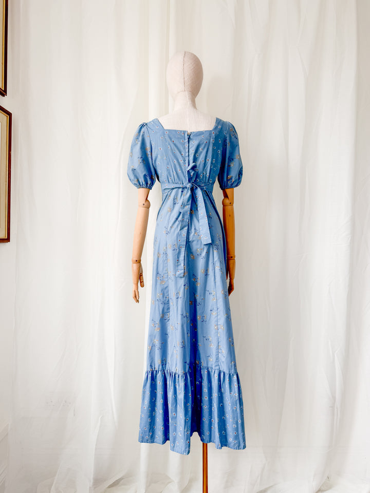 Divine 1970s Cotton Shelena Floral Maxi Dress