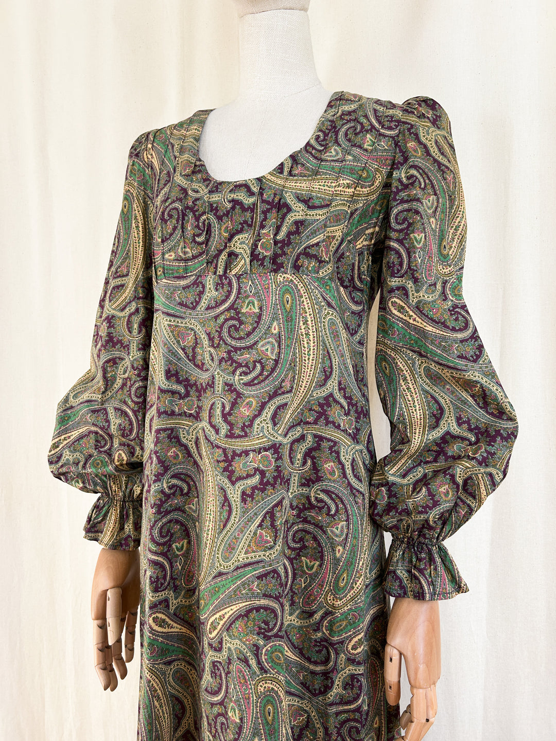 Incredible Rare 70s Liberty Paisley Cotton Maxi Dress