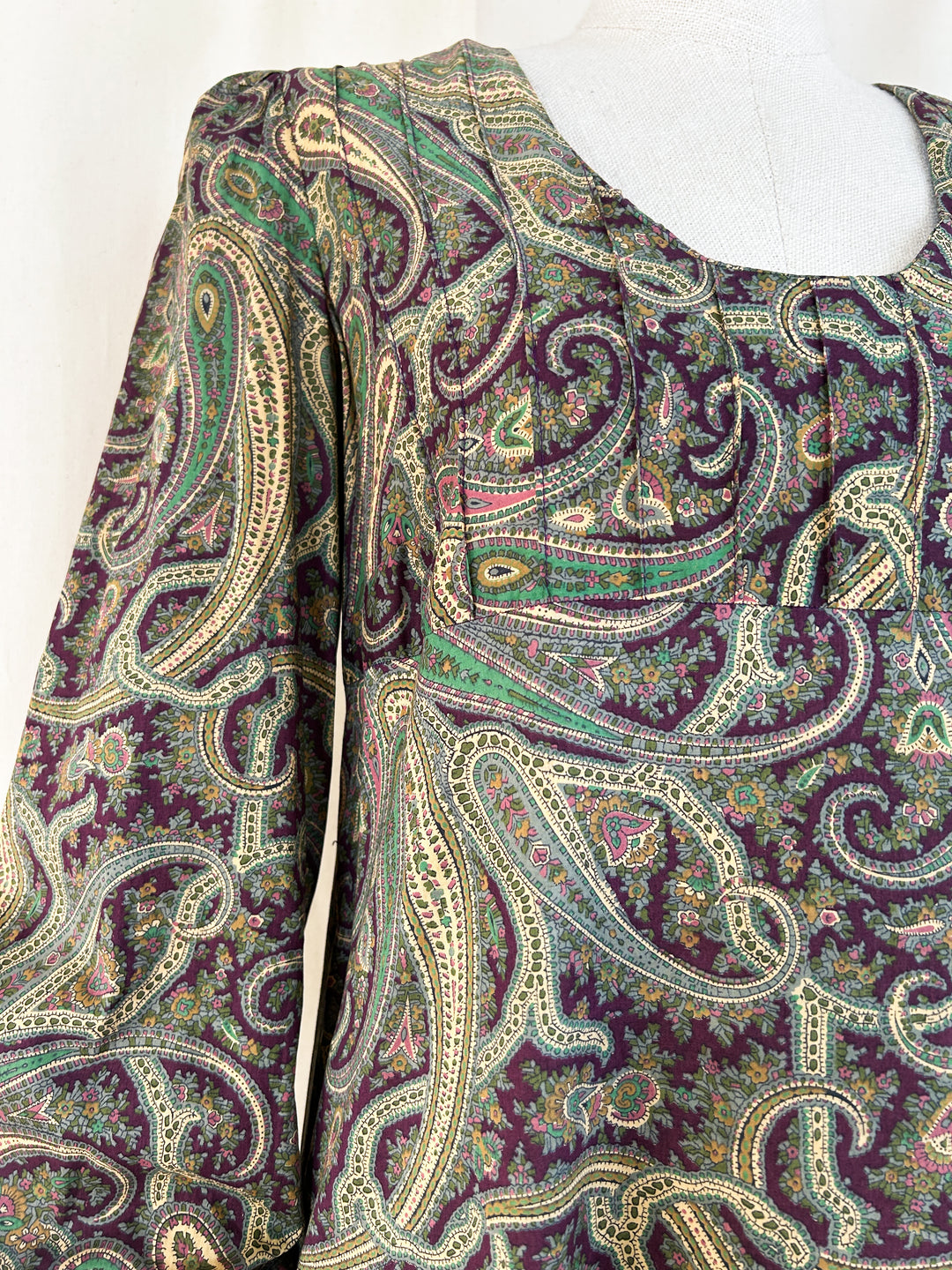 Incredible Rare 70s Liberty Paisley Cotton Maxi Dress