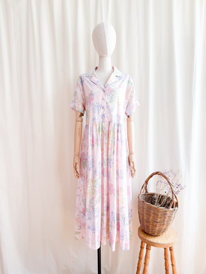 Super Sweet 80s Laura Ashley Cotton Midi Dress