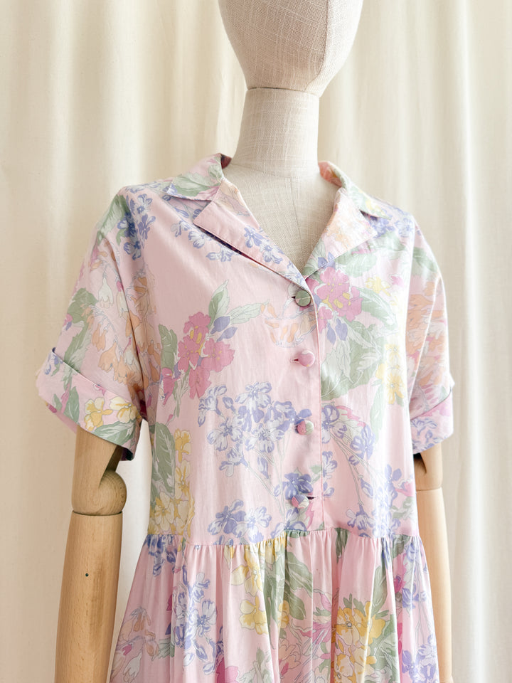 Super Sweet 80s Laura Ashley Cotton Midi Dress