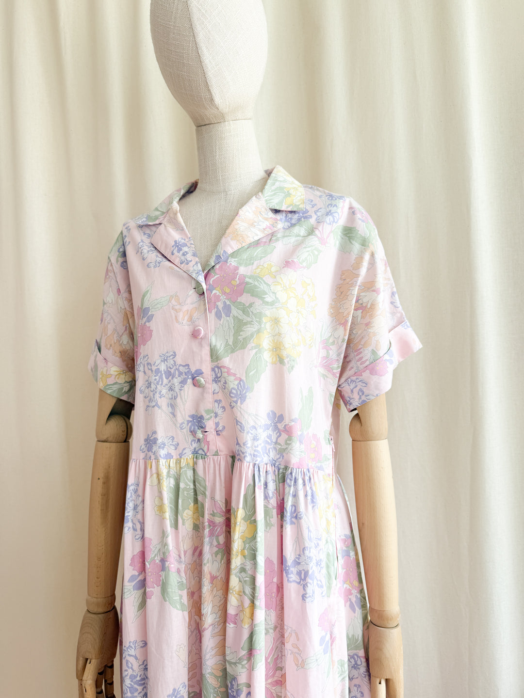 Super Sweet 80s Laura Ashley Cotton Midi Dress