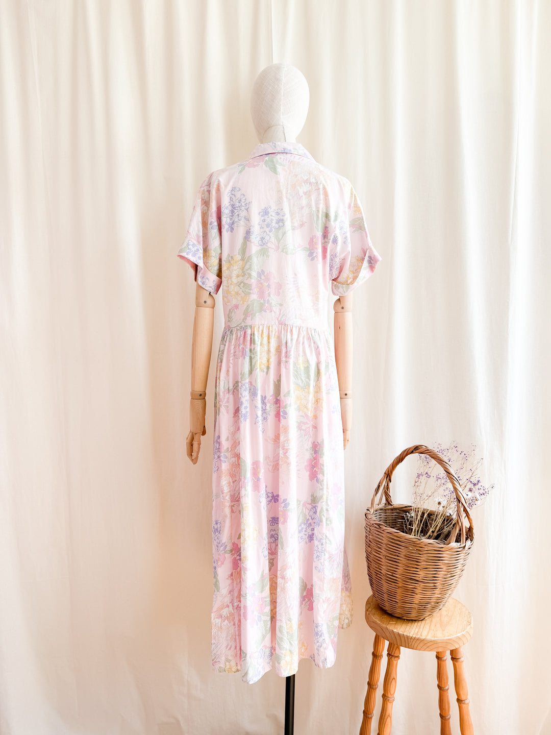 Super Sweet 80s Laura Ashley Cotton Midi Dress