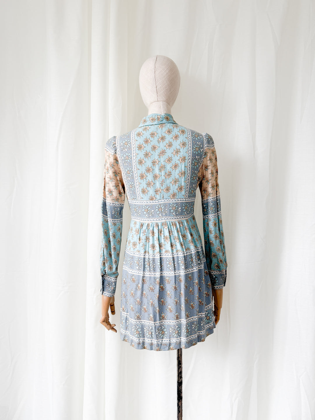 Adorable Rare 1970s Dollyrockers Cotton Viyella Mini Dress
