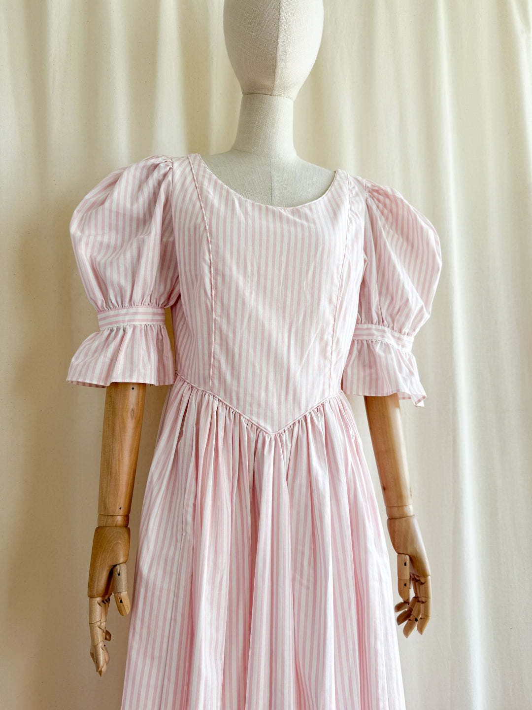 Holy Grail Rare 80s Laura Ashley Candy Stripe Bo Peep Era Dream Dress