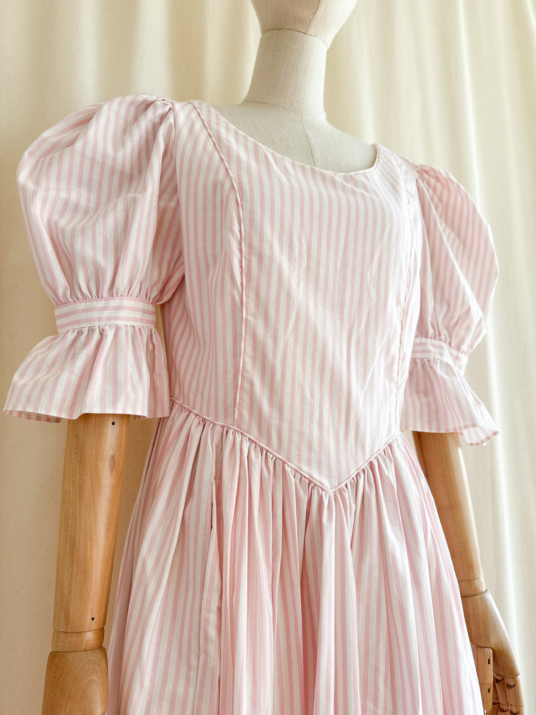 Holy Grail Rare 80s Laura Ashley Candy Stripe Bo Peep Era Dream Dress