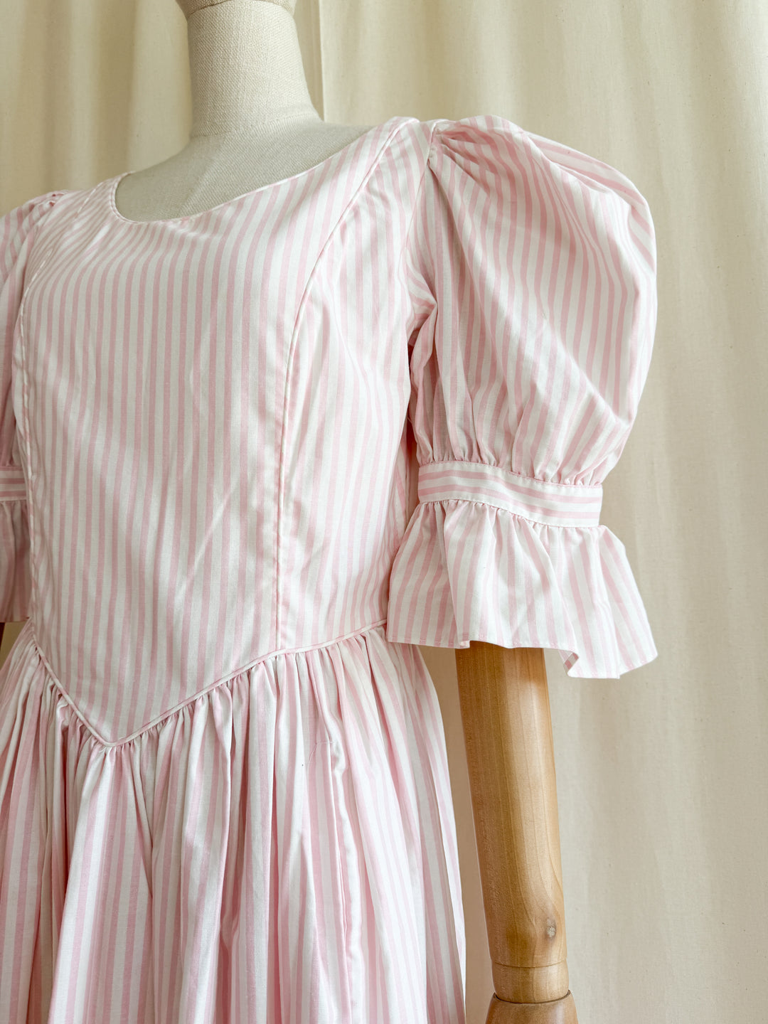 Holy Grail Rare 80s Laura Ashley Candy Stripe Bo Peep Era Dream Dress