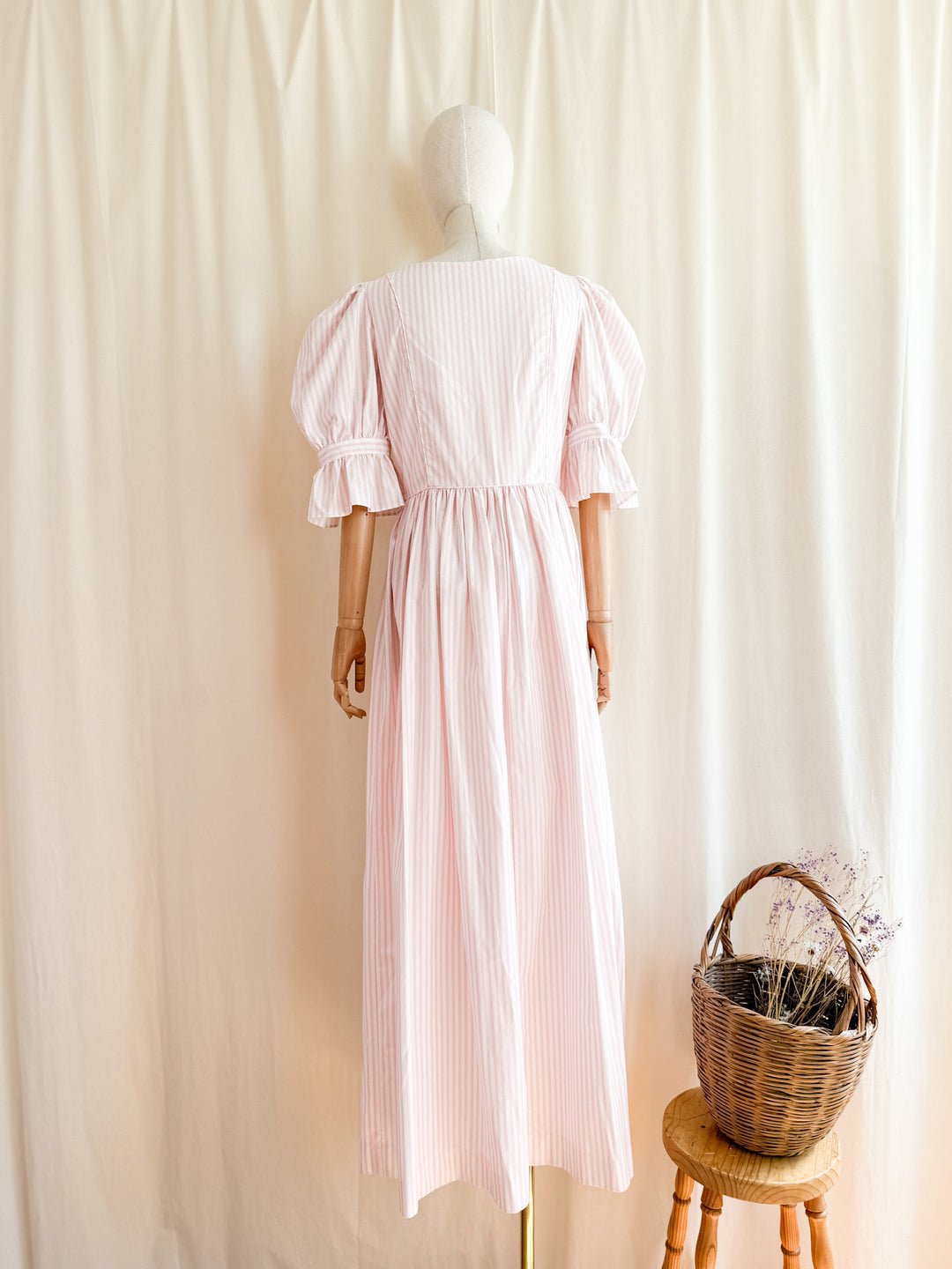 Holy Grail Rare 80s Laura Ashley Candy Stripe Bo Peep Era Dream Dress
