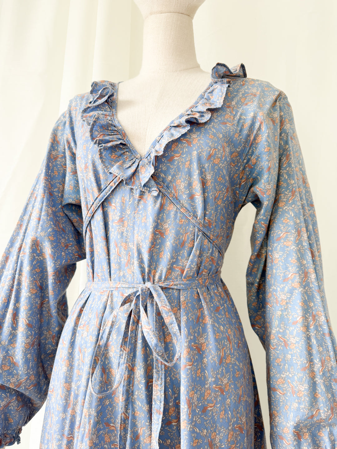 Incredible Holy Grail Rare 1970s Laura Ashley Made in Wales Cotton Maxi Dress