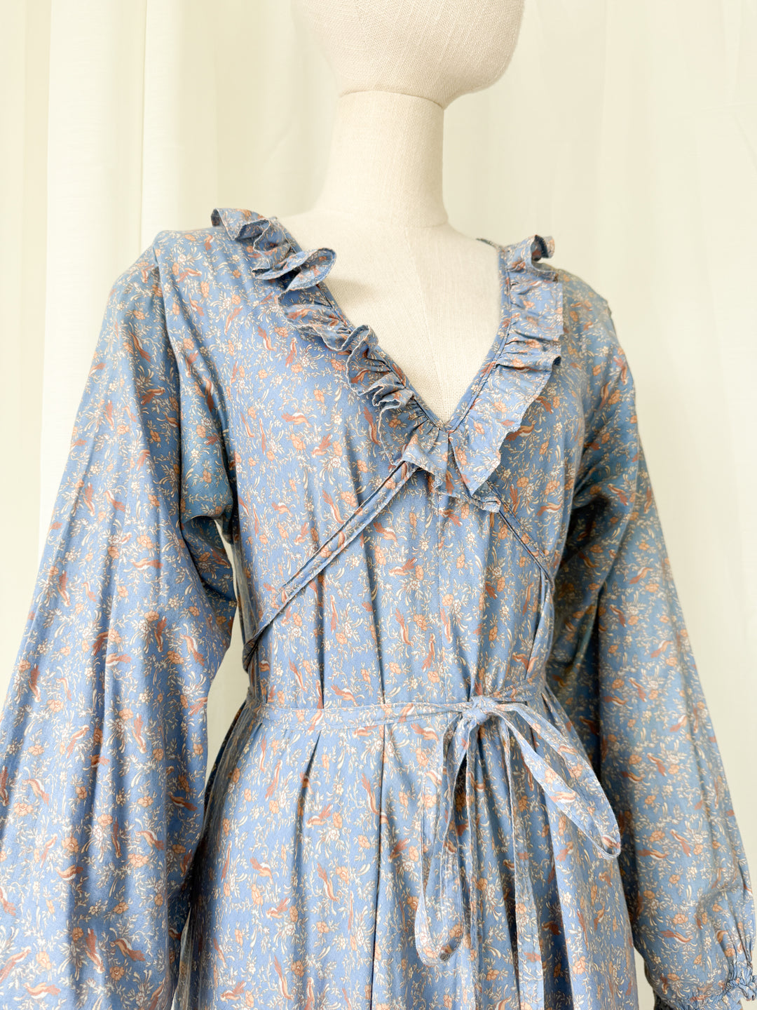 Incredible Holy Grail Rare 1970s Laura Ashley Made in Wales Cotton Maxi Dress