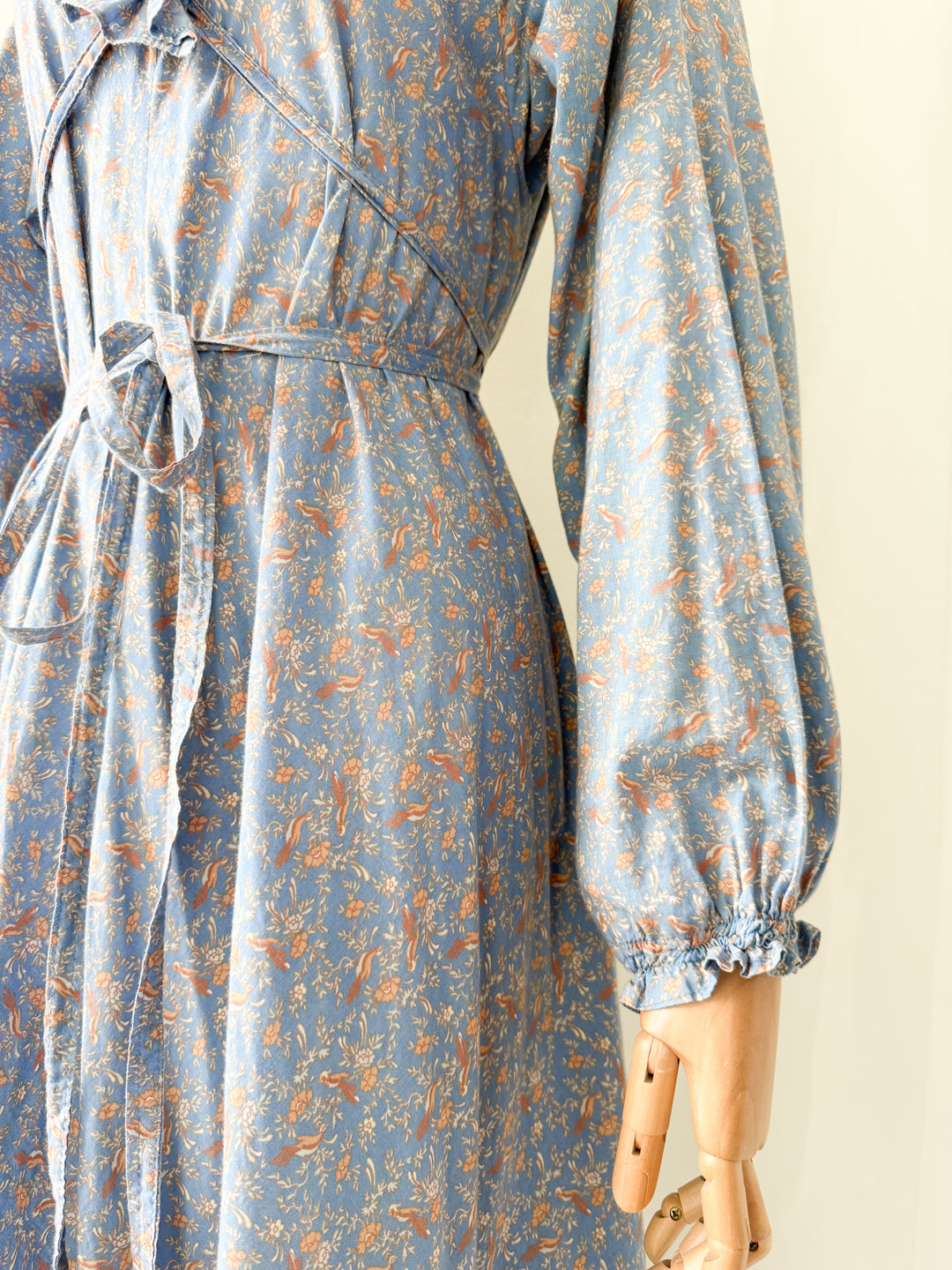 Incredible Holy Grail Rare 1970s Laura Ashley Made in Wales Cotton Maxi Dress