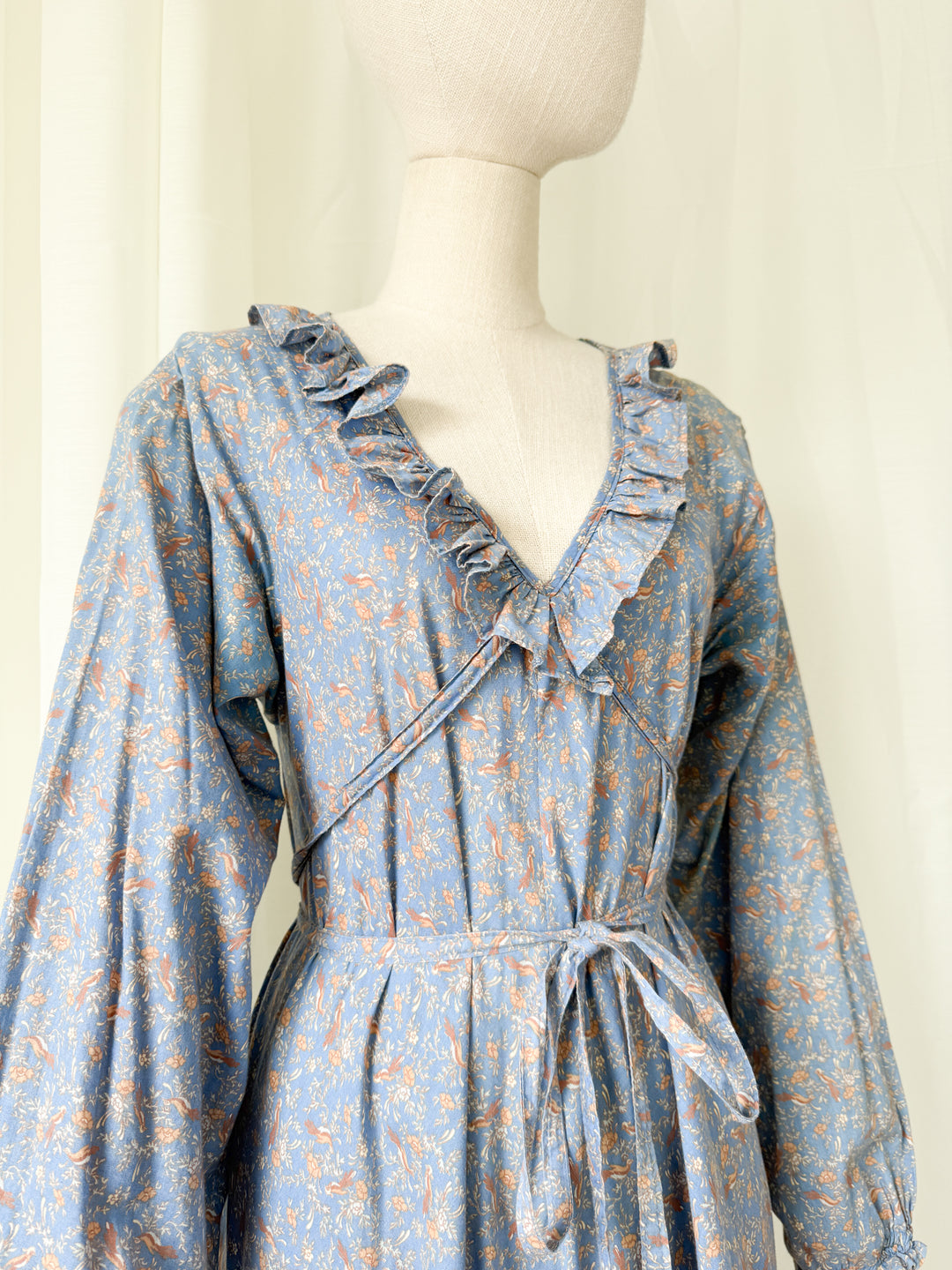 Incredible Holy Grail Rare 1970s Laura Ashley Made in Wales Cotton Maxi Dress