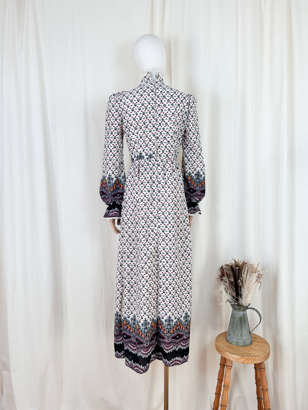 Sweet 70s Rare Fine Wool Prairie Dress