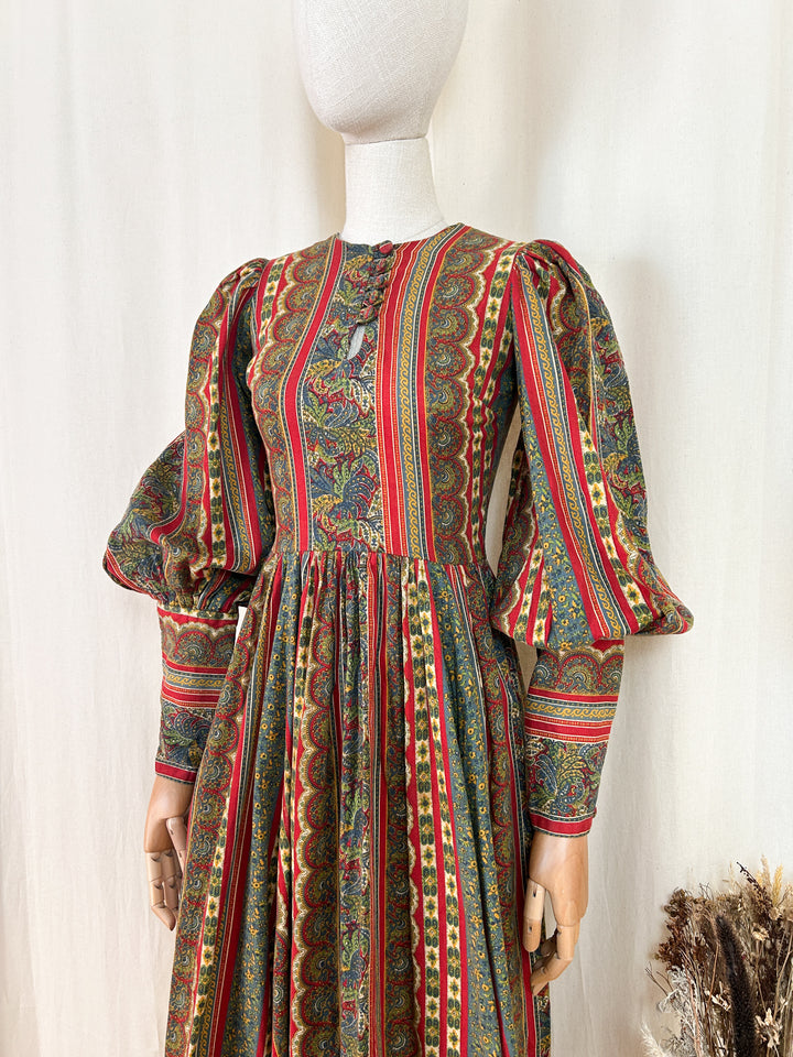 Iconic Rare 70s Droopy and Browns Cotton Midi Dress