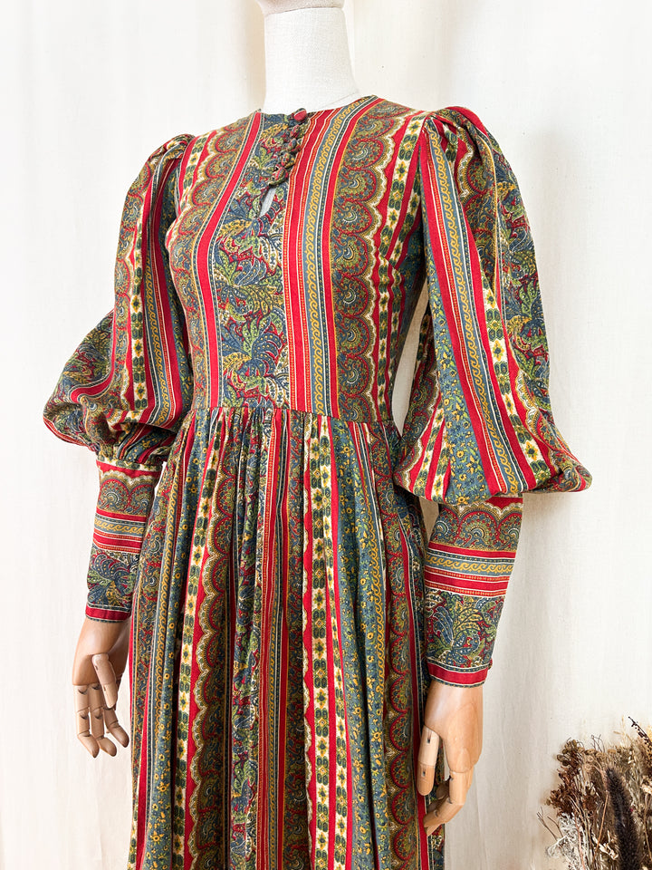 Iconic Rare 70s Droopy and Browns Cotton Midi Dress