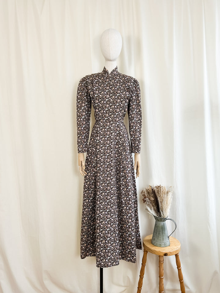 Magnificent Victoriana Late 70s Cotton Maxi Dress