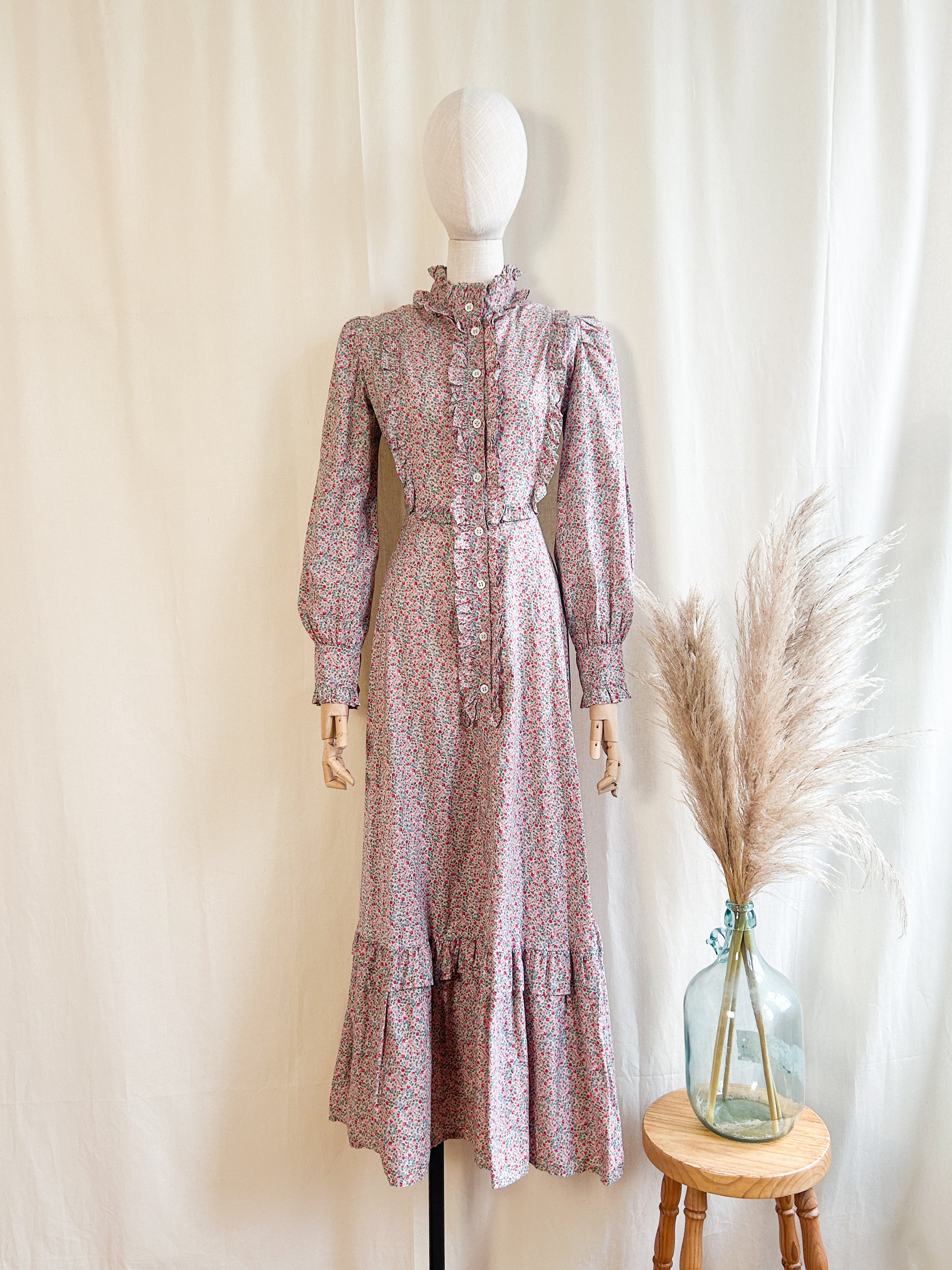 Vintage 70's Handmade Maxi buy Dress