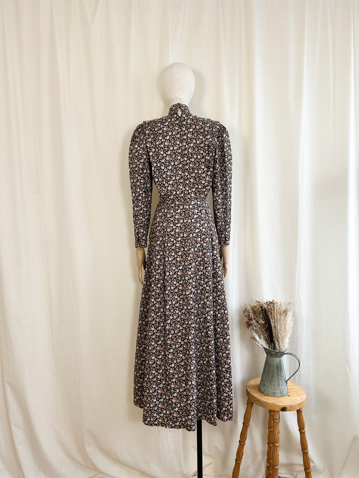 Magnificent Victoriana Late 70s Cotton Maxi Dress