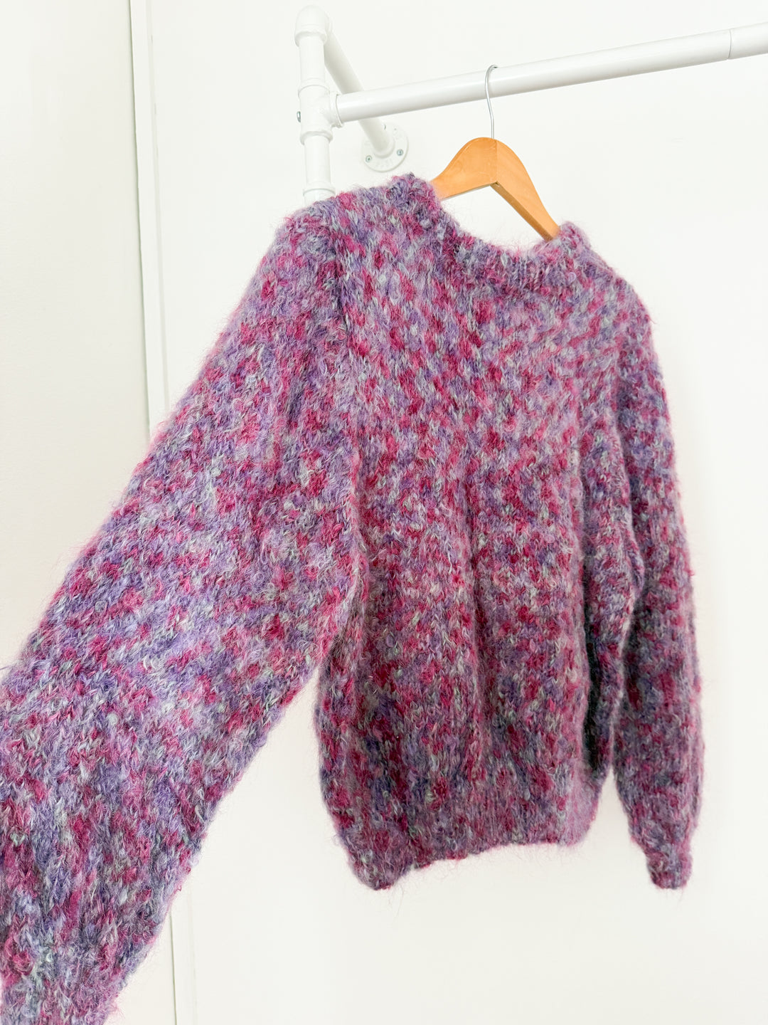 Insane Rare 1970s Hand Knit Shaggy Wool Jumper