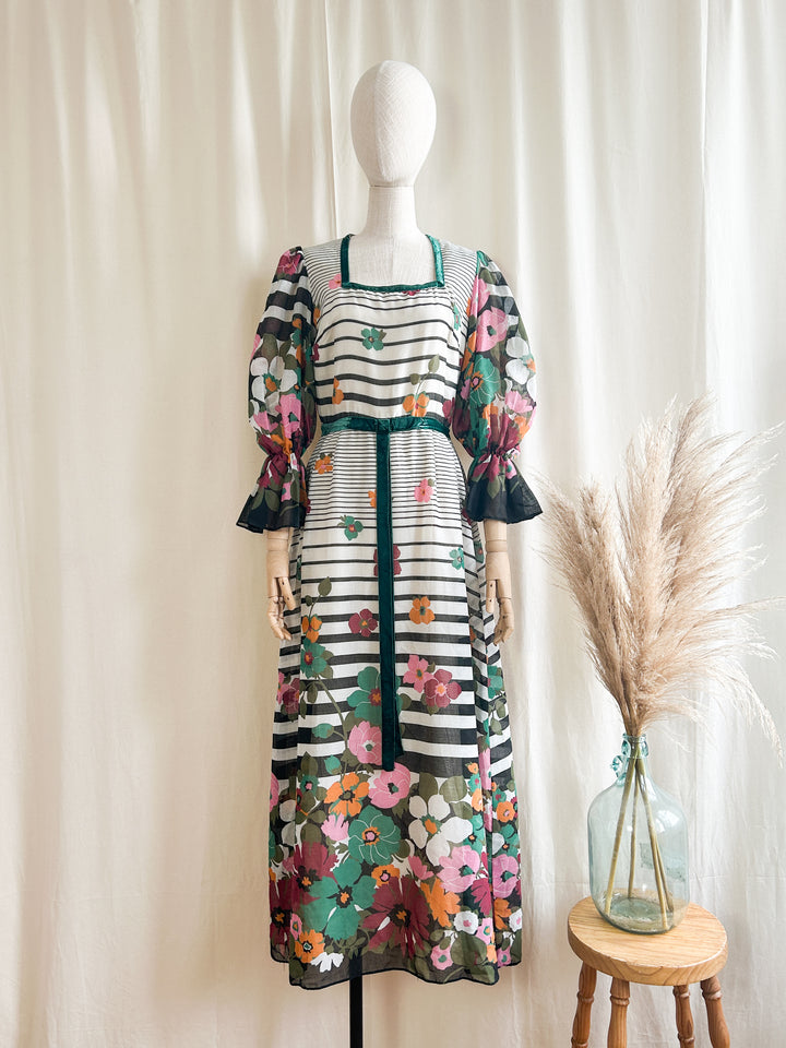 The Sacramento ~ iconic 70s cotton maxi dress by Fiona