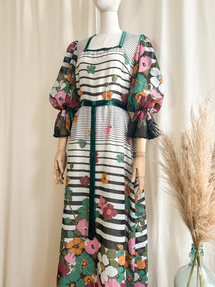 The Sacramento ~ iconic 70s cotton maxi dress by Fiona