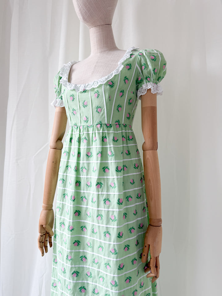 Gorgeous Rare Late 60s Belinda Bellville Cotton Maxi Dress