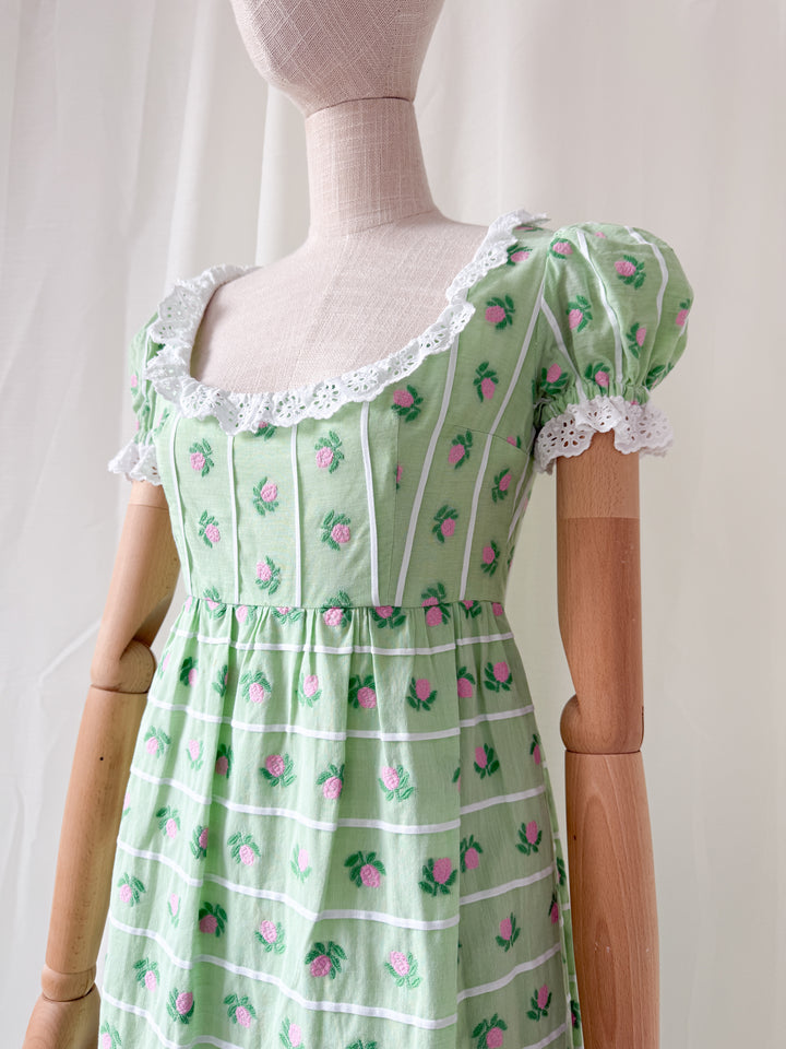 Gorgeous Rare Late 60s Belinda Bellville Cotton Maxi Dress