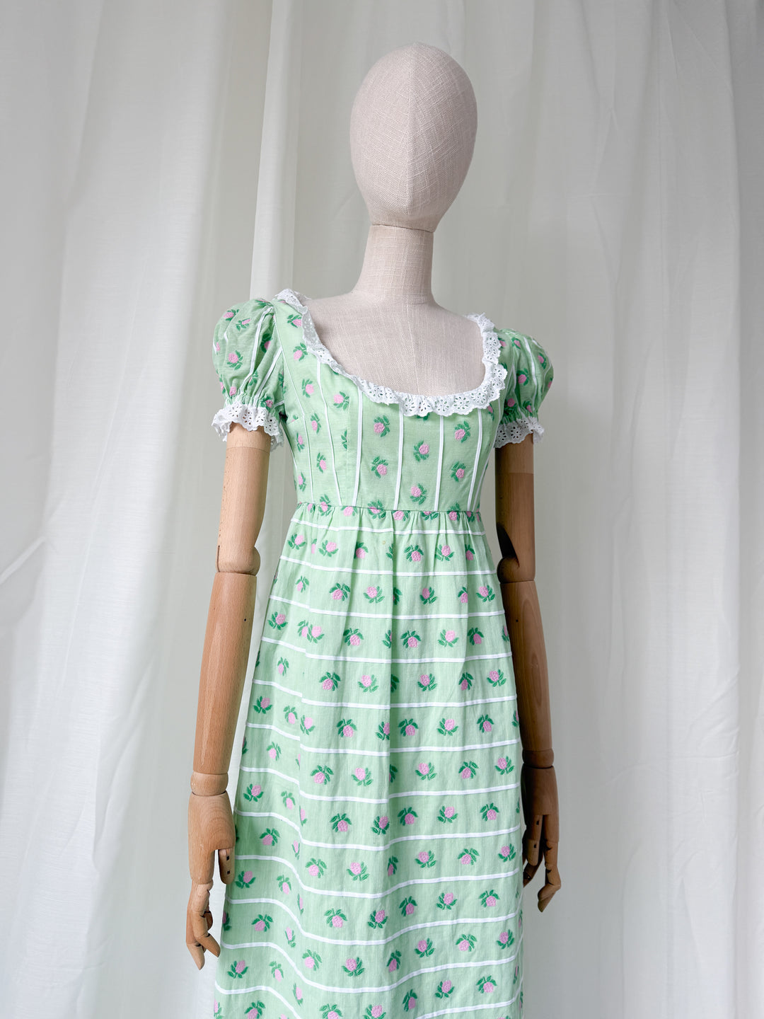 Gorgeous Rare Late 60s Belinda Bellville Cotton Maxi Dress