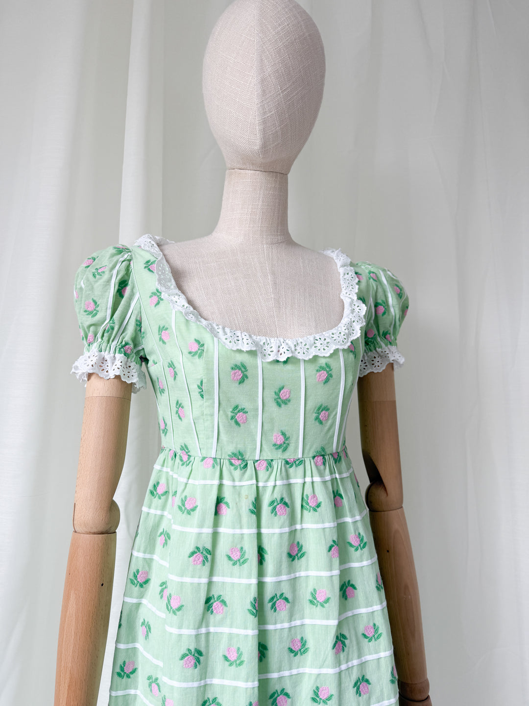 Gorgeous Rare Late 60s Belinda Bellville Cotton Maxi Dress