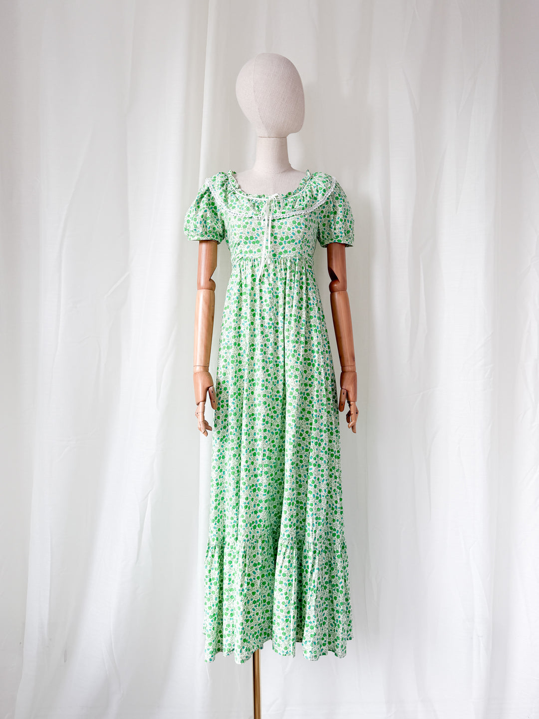 Precious Holy Grail Rare Early 70s Travers Tempos Cotton Maxi Dress