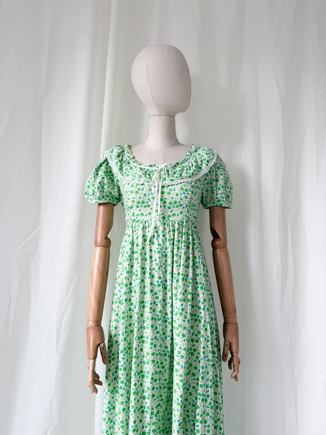 Precious Holy Grail Rare Early 70s Travers Tempos Cotton Maxi Dress