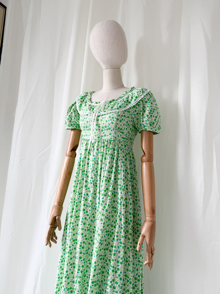Precious Holy Grail Rare Early 70s Travers Tempos Cotton Maxi Dress