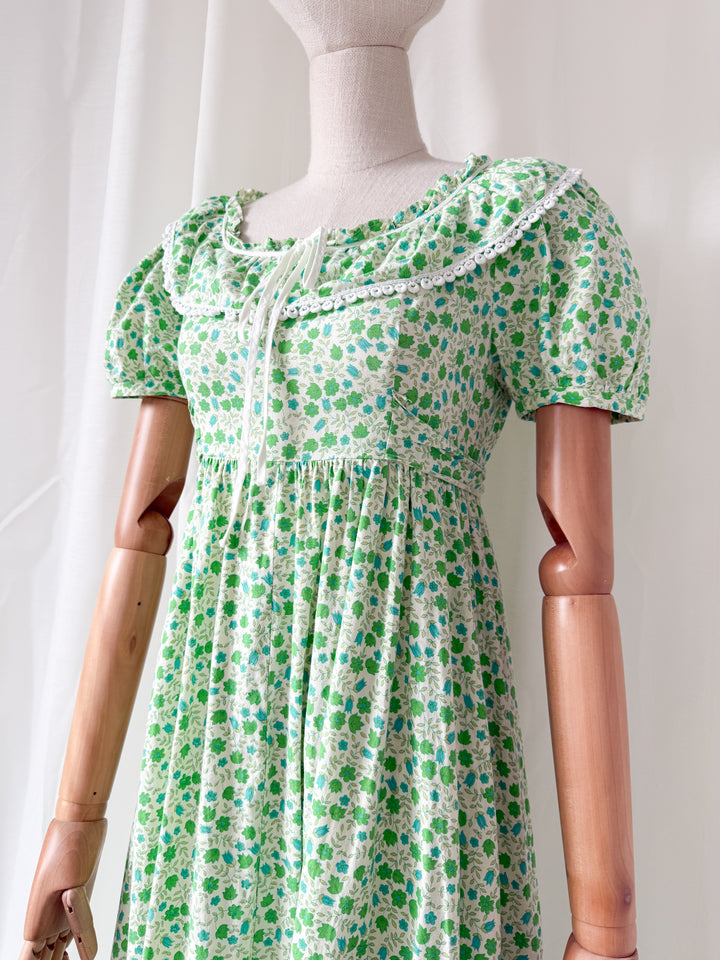 Precious Holy Grail Rare Early 70s Travers Tempos Cotton Maxi Dress