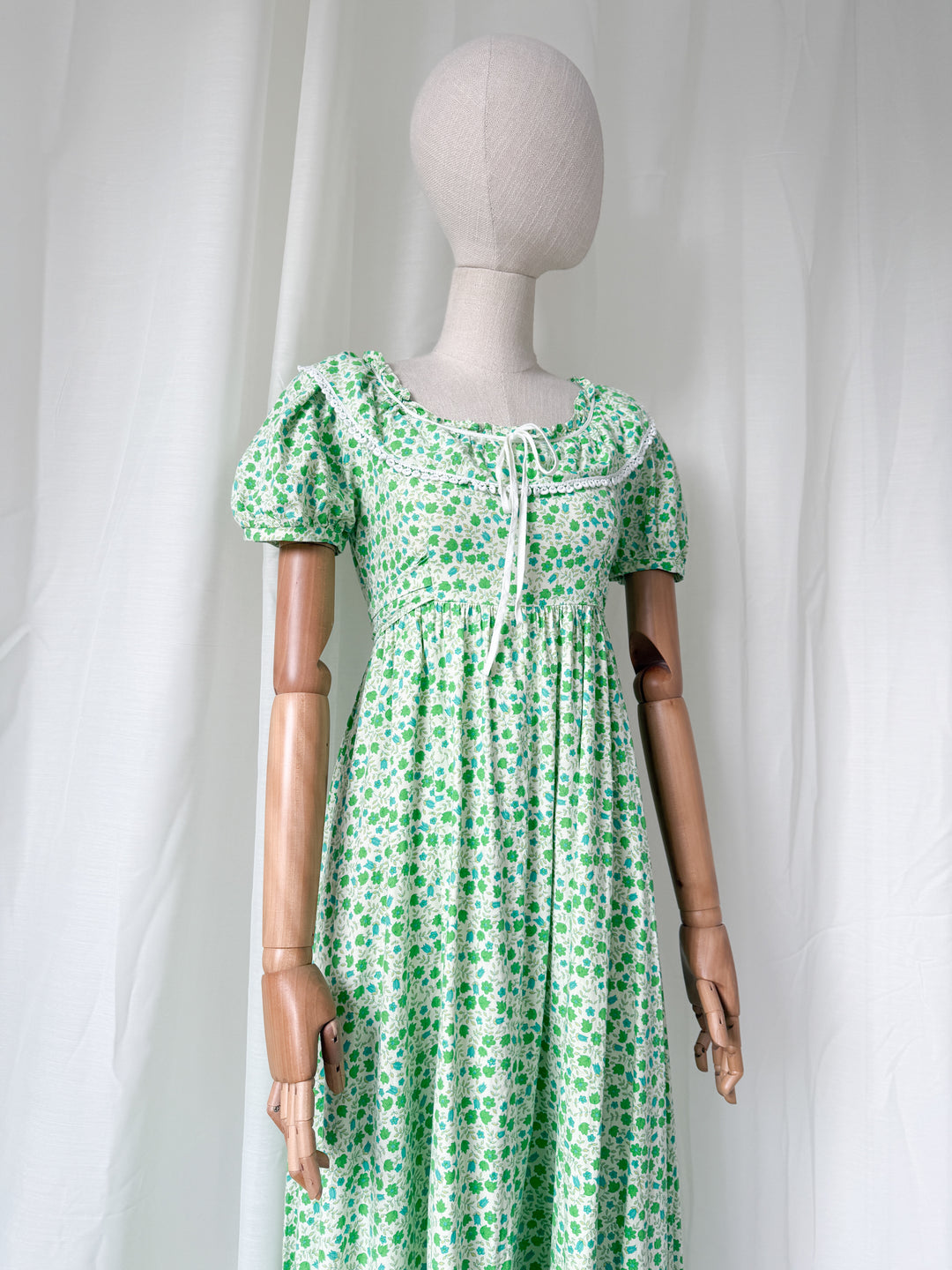 Precious Holy Grail Rare Early 70s Travers Tempos Cotton Maxi Dress