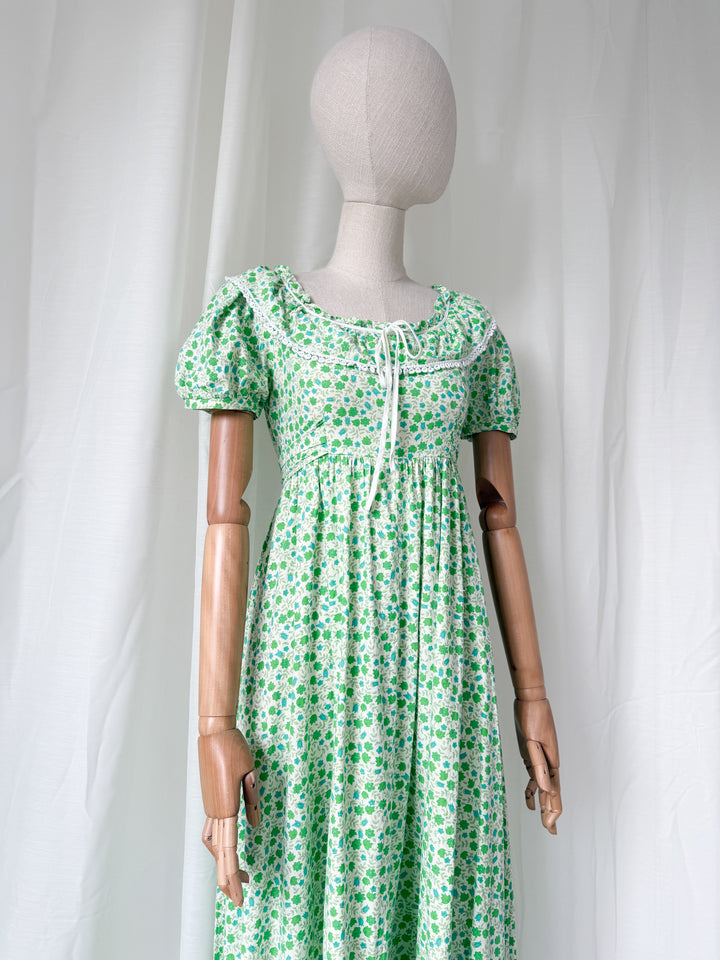 Precious Holy Grail Rare Early 70s Travers Tempos Cotton Maxi Dress