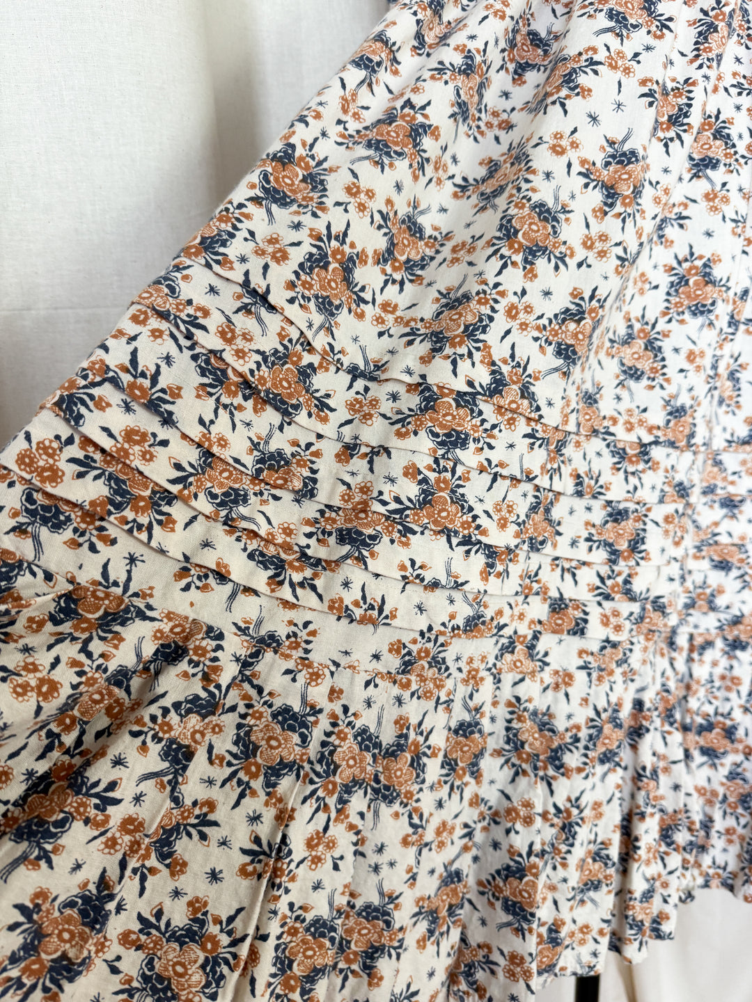 Incredible Rare Early 1970s Laura Ashley Made in Wales Cotton Midaxi Dress