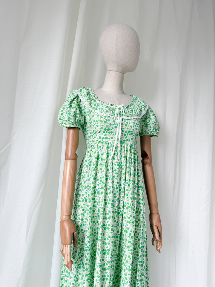 Precious Holy Grail Rare Early 70s Travers Tempos Cotton Maxi Dress