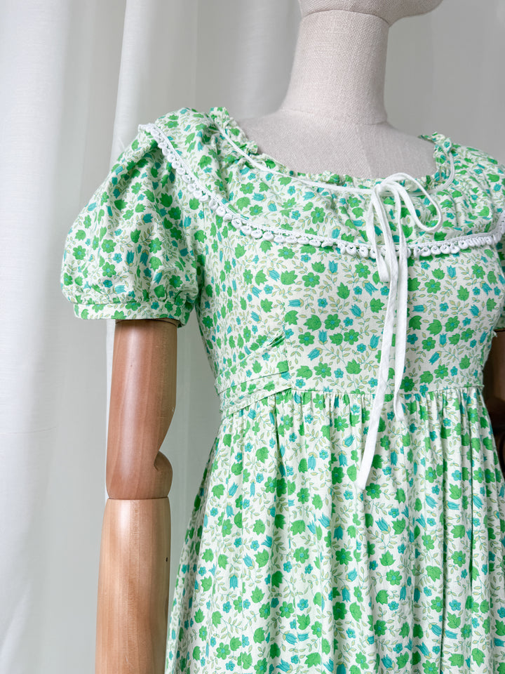 Precious Holy Grail Rare Early 70s Travers Tempos Cotton Maxi Dress