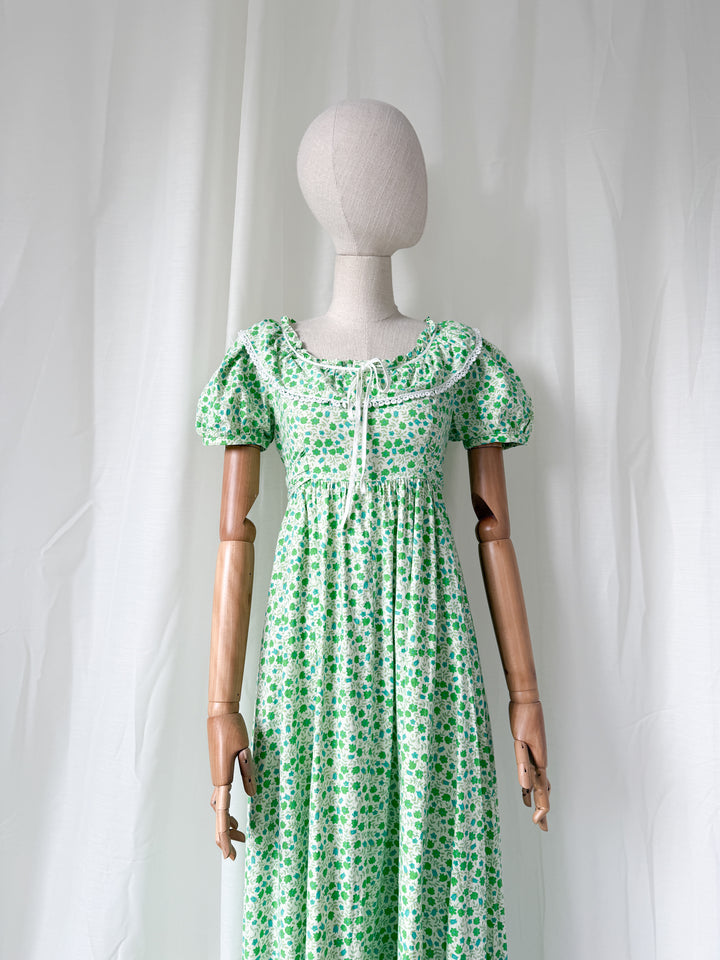 Precious Holy Grail Rare Early 70s Travers Tempos Cotton Maxi Dress