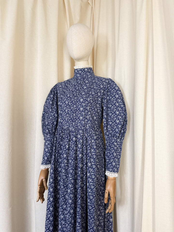 Gorgeous Rare 1970s Laura Ashley made in Wales Cotton Maxi Dress