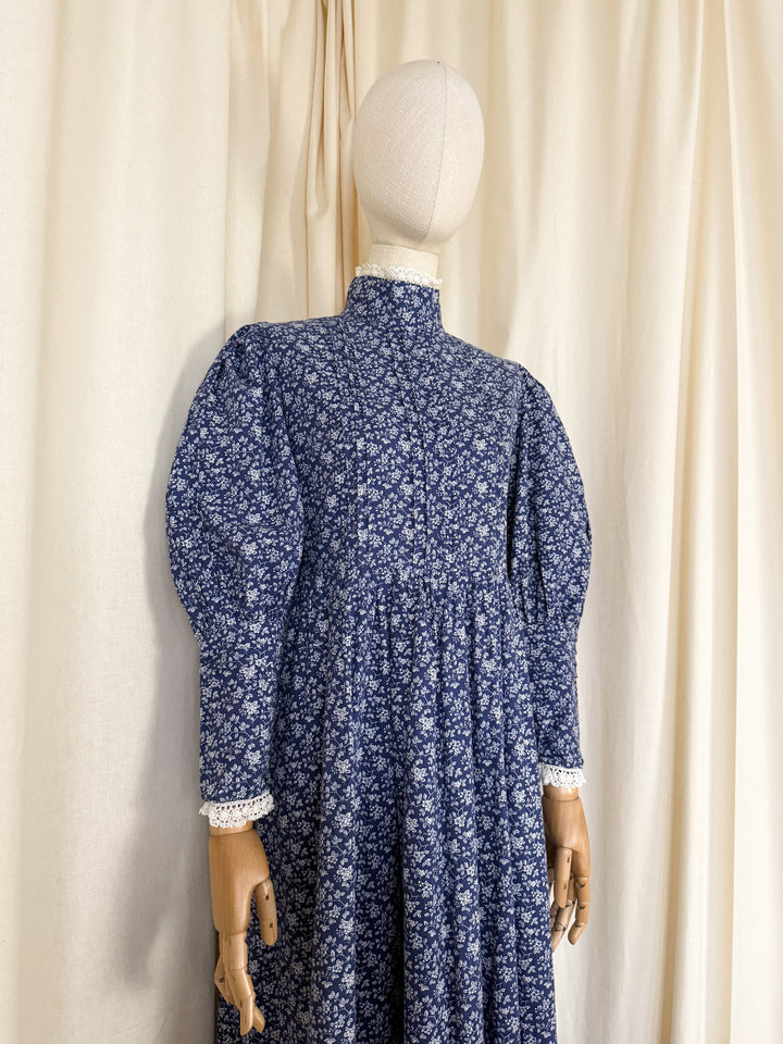 Gorgeous Rare 1970s Laura Ashley made in Wales Cotton Maxi Dress
